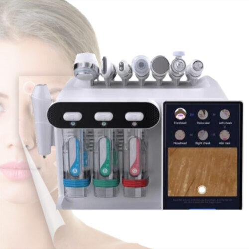  8 in 1 hydra facial dermabrasion  skin care machine with skin analyzer 