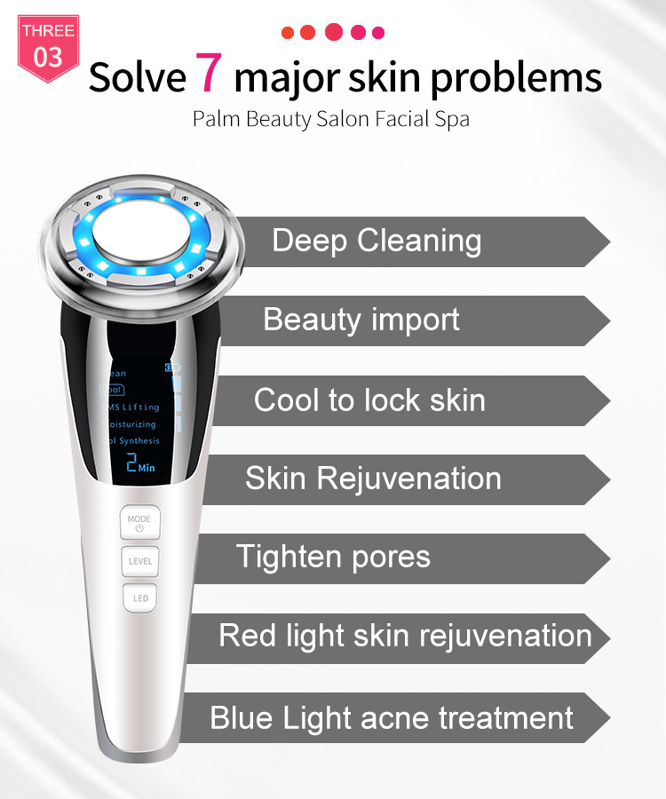 5 in 1 EMS Galvanic Hot and Cold Face Beauty Instrument