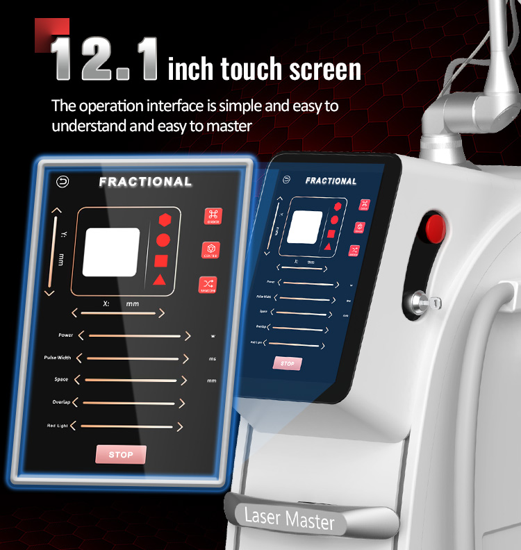 12.1 Inch Touch Screen Of CO2 Fractional Laser & Q-Switch Laser Machine