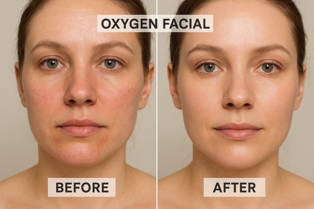 Before And After Results of the Oxygen Facial Machine