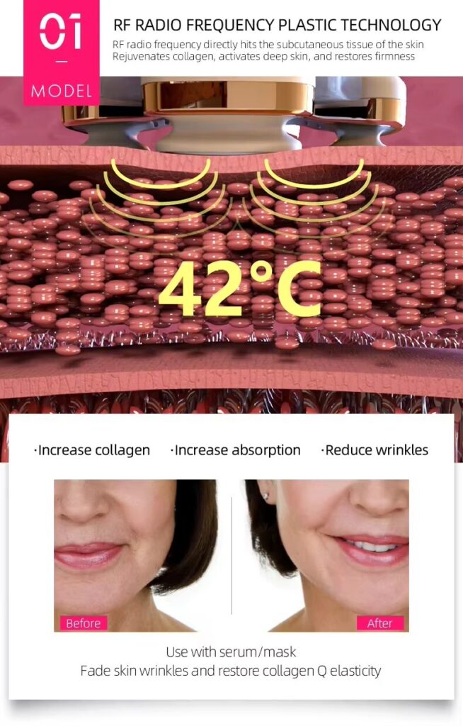 RF Microcurrent Face Massager For Wrinkle Reduction